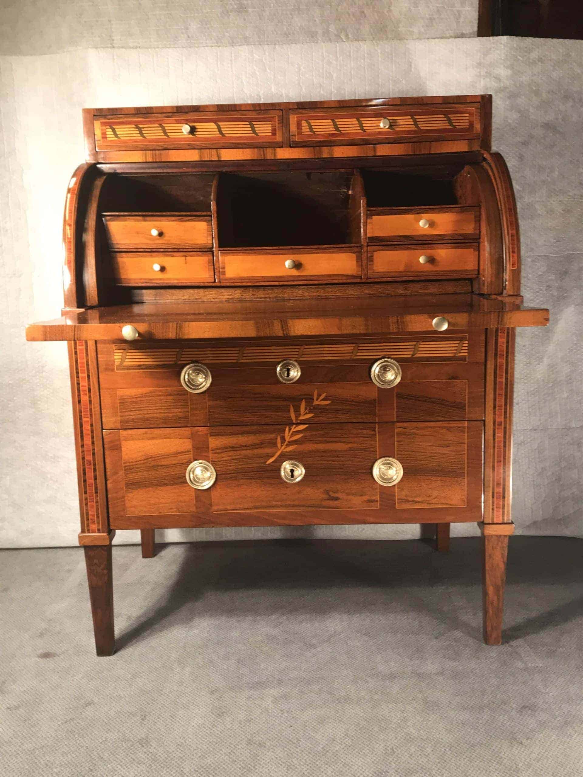 Antique Cylinder Desk- open- styylish