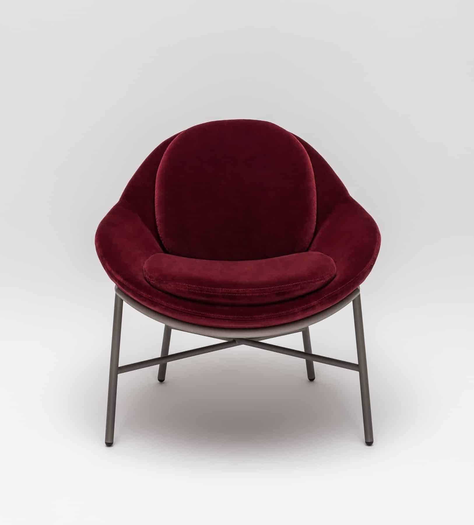 Custom Made Lounge Chair- red face view- Styylish