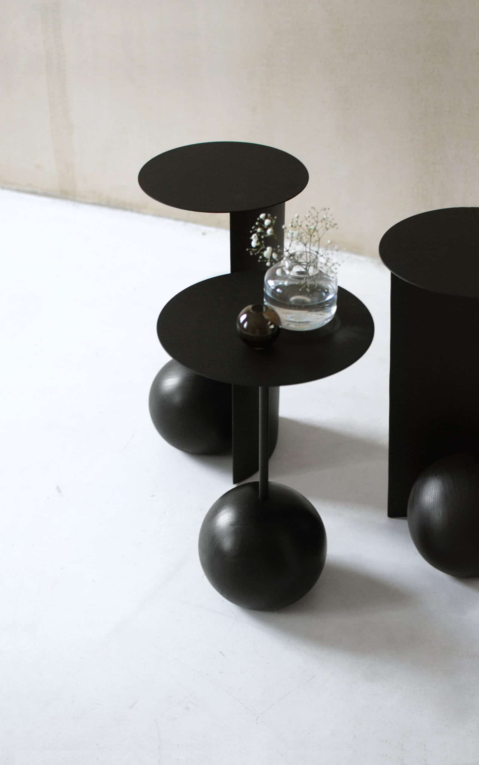 Modern Pedestal Side Table, Sion, composition - Styylish