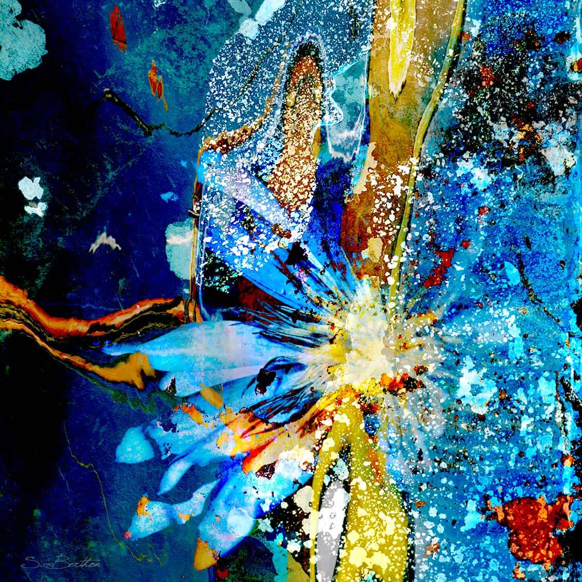 Digital Modern Art Work, "Farandole", by Sandrine Berthon- Styylish