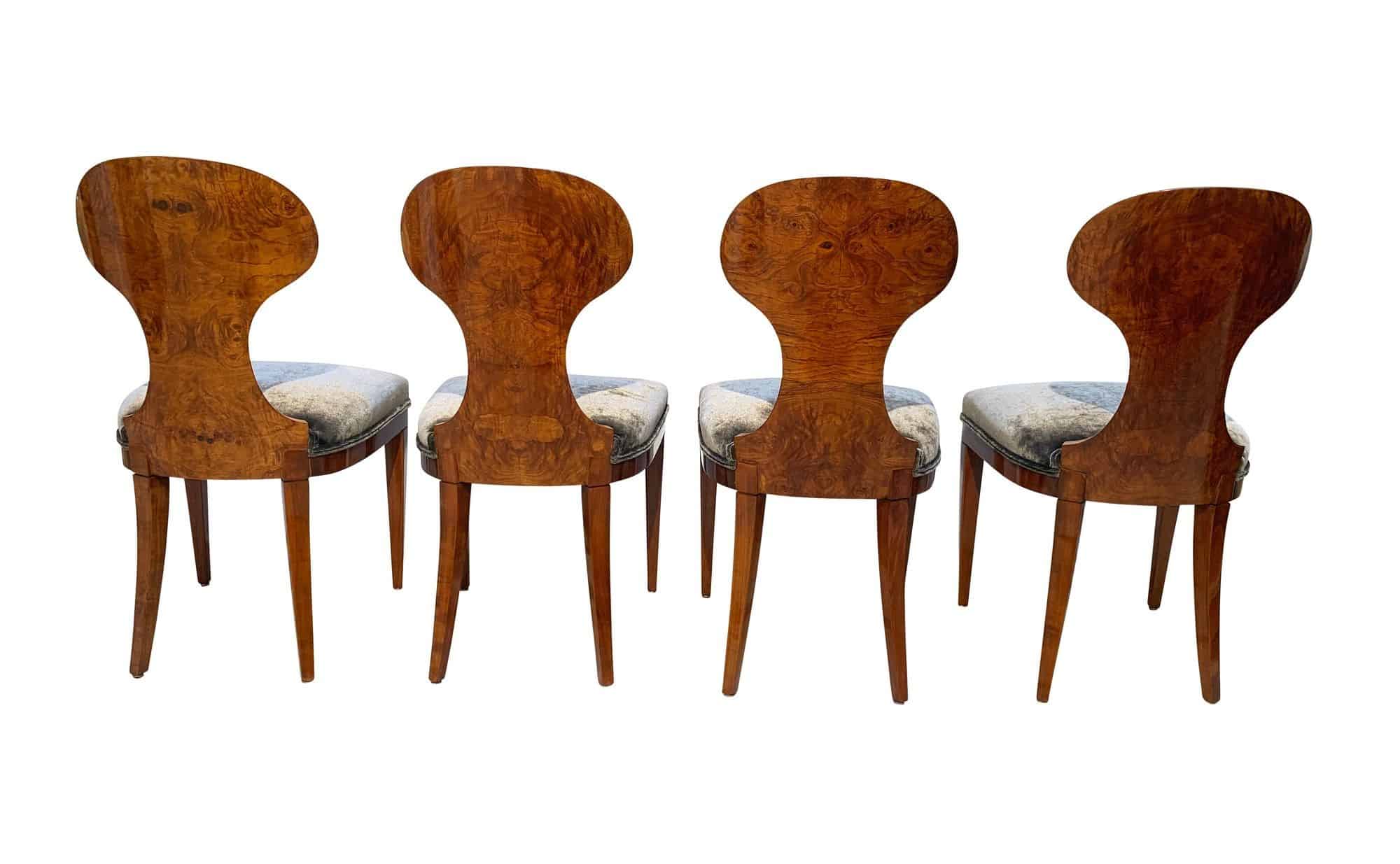 Set of four Biedermeier Ballon Chairs - Back View - Styylish