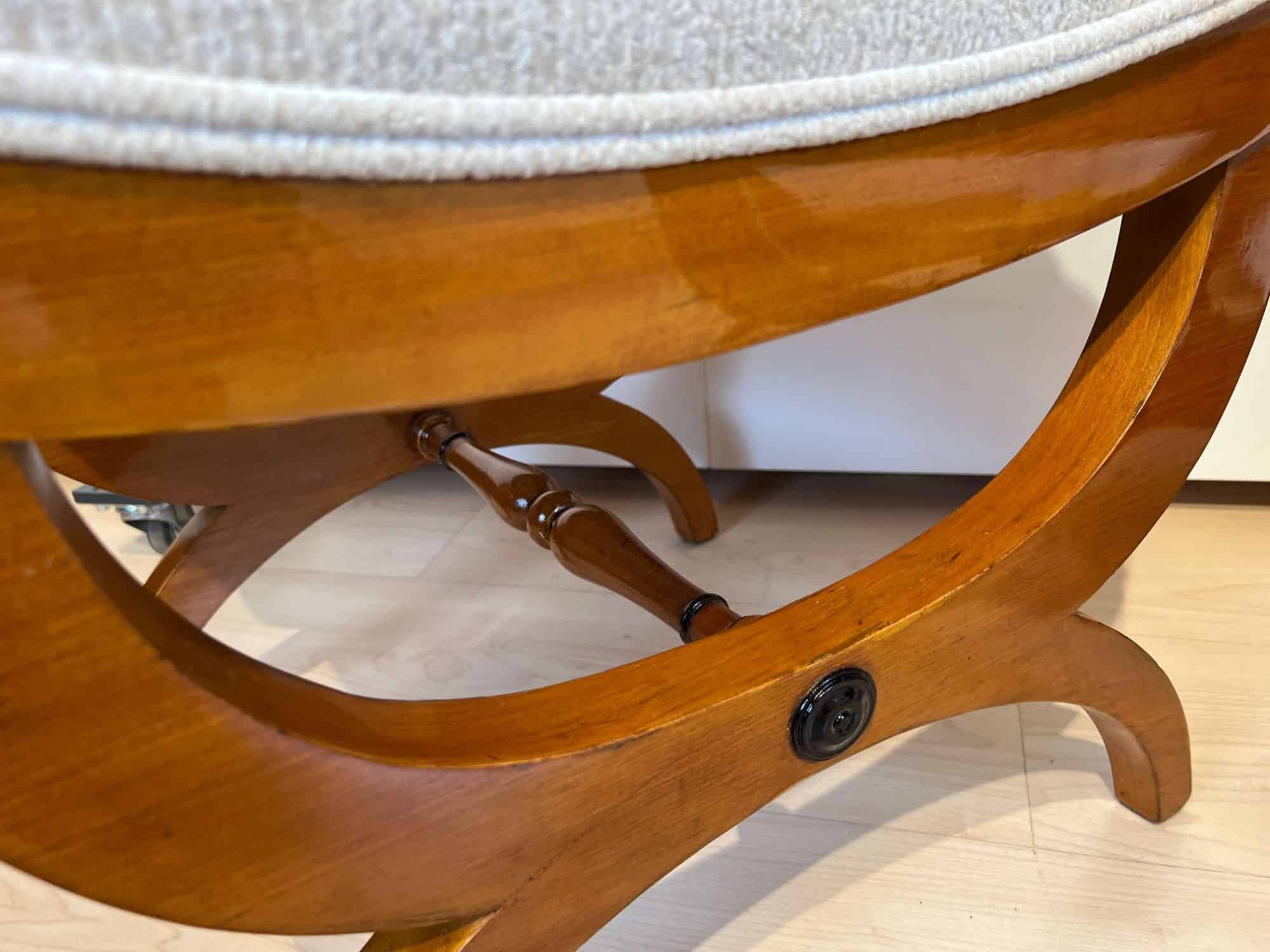 Pair of Large Tabourets, Beech wood, France circa 1860 - Image 10