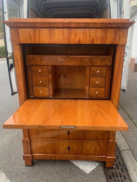 Biedermeier Cherry Wood Secretary Desk, 1820 - Image 2