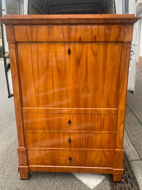 Biedermeier Cherry Wood Secretary Desk, 1820 - Image 4