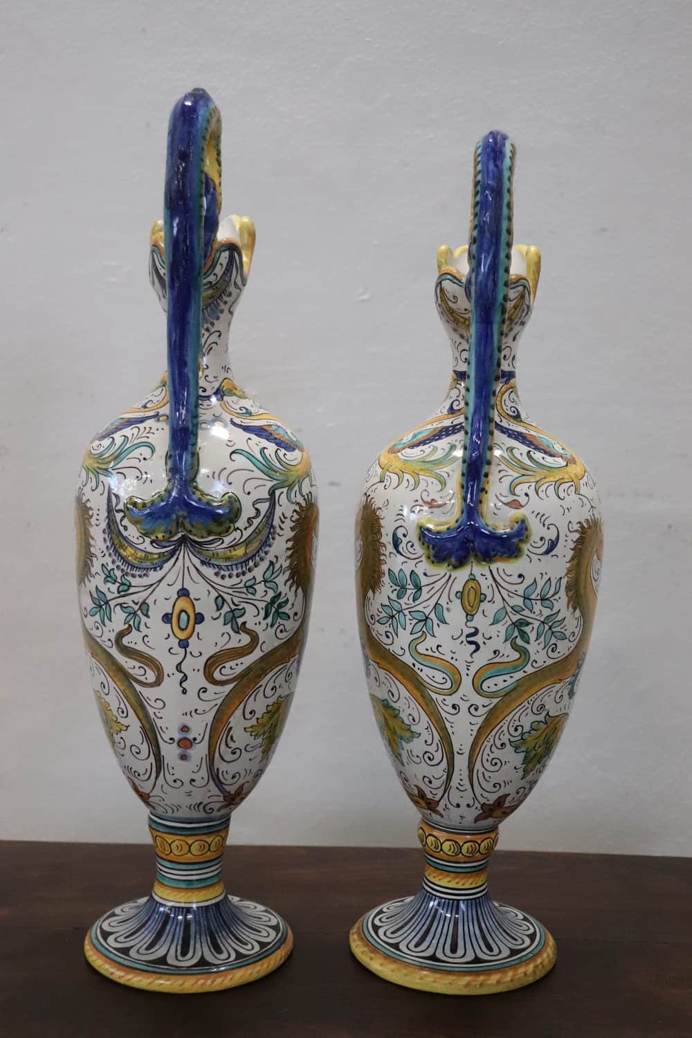 Italian Deruta Ceramic Amphorae - Back View - Styylish