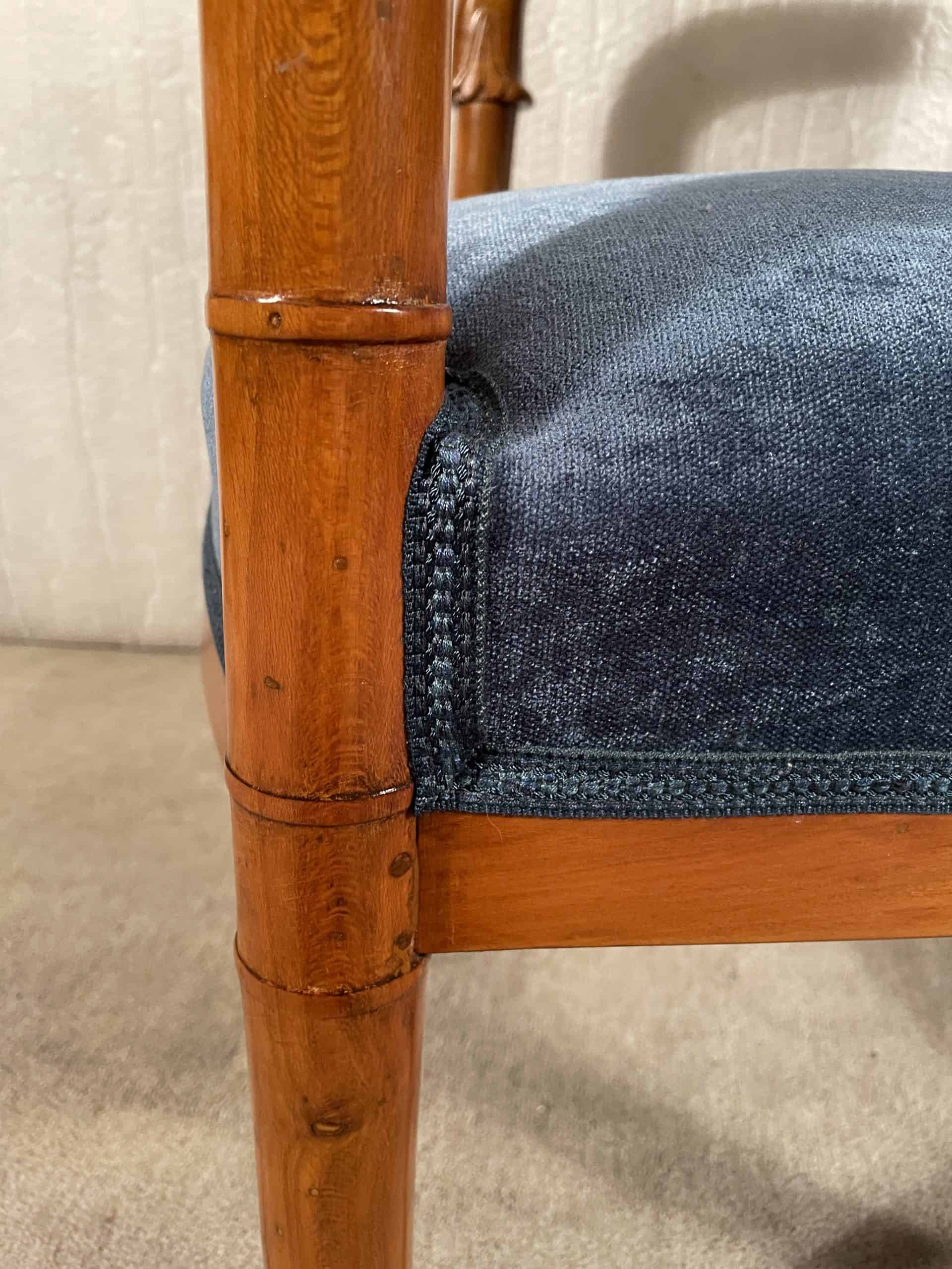 Set of four Empire Armchairs- edging fabric detail- Styylish