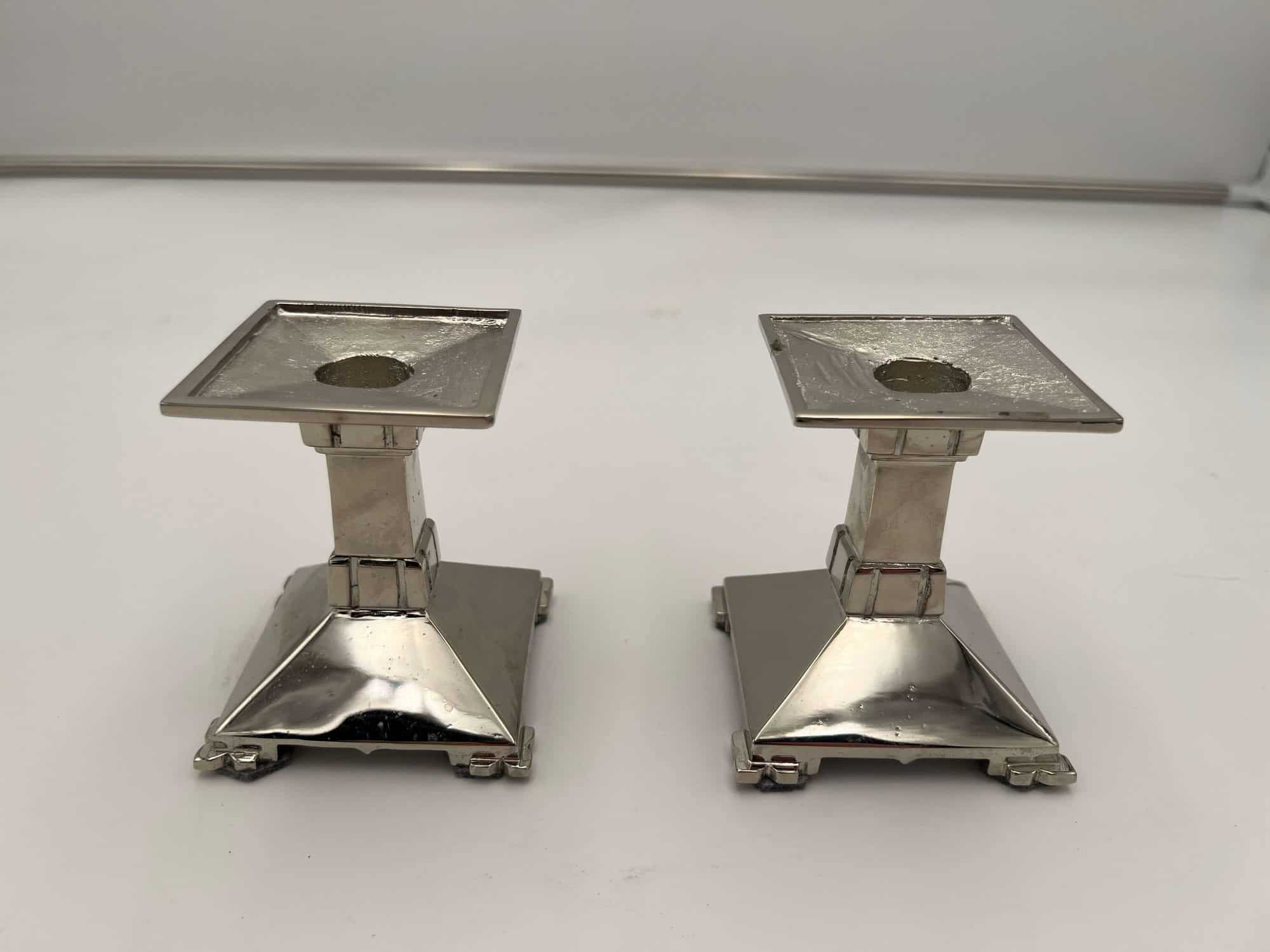 Art Deco Bronze Candlesticks - Set - Styylish