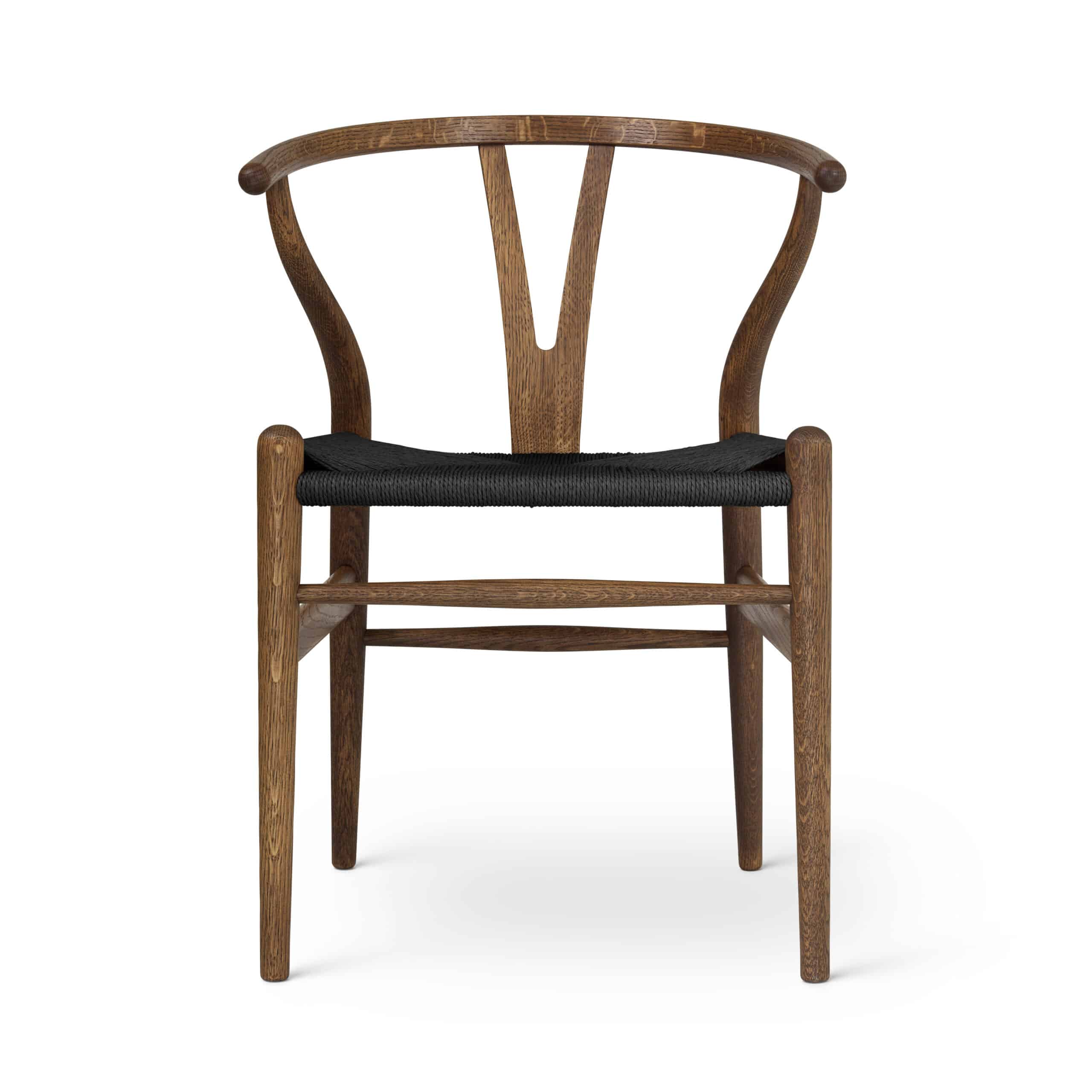 CH24 Wishbone Chair, Black Paper Cord - Image 4