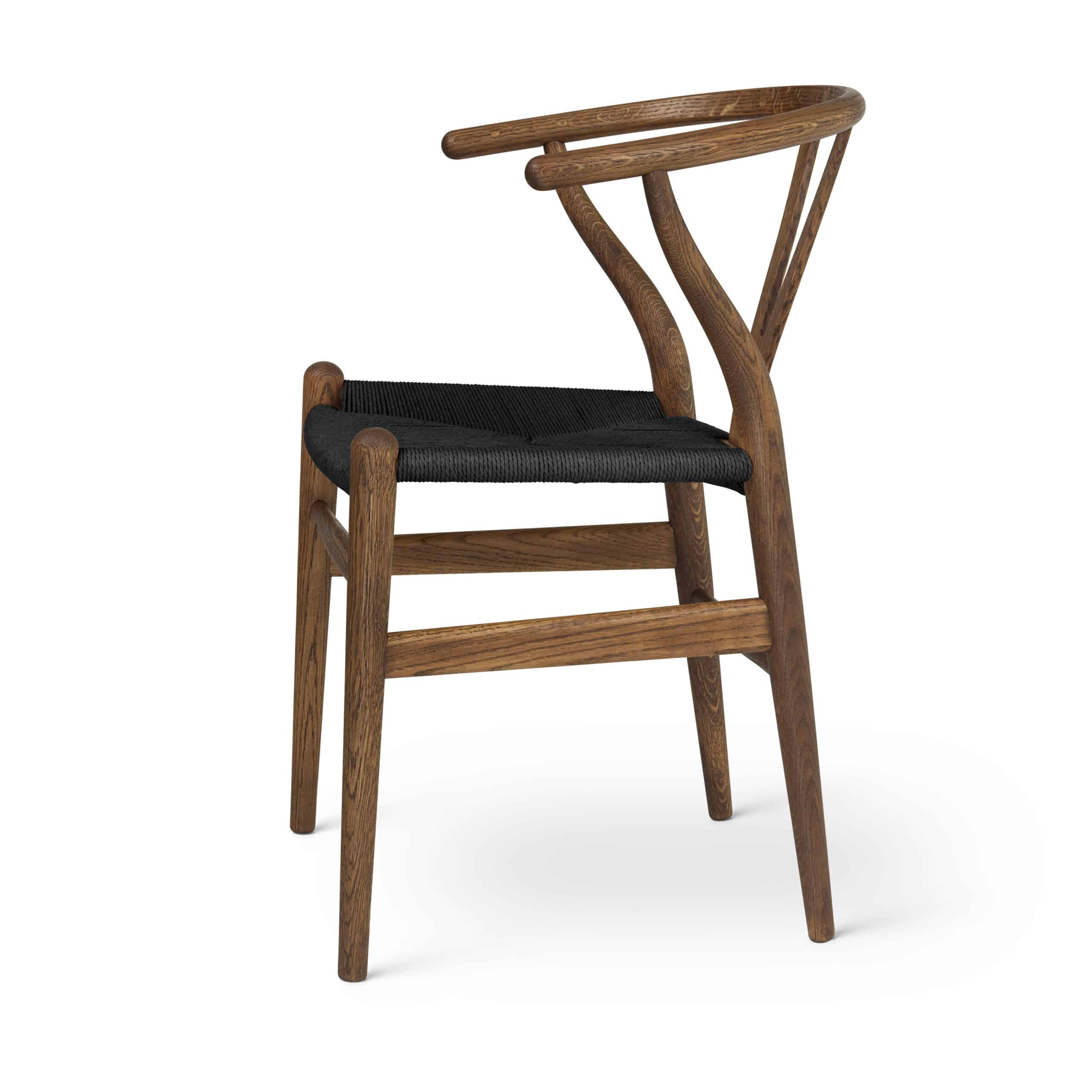 CH24 Wishbone Chair, Black Paper Cord - Image 3