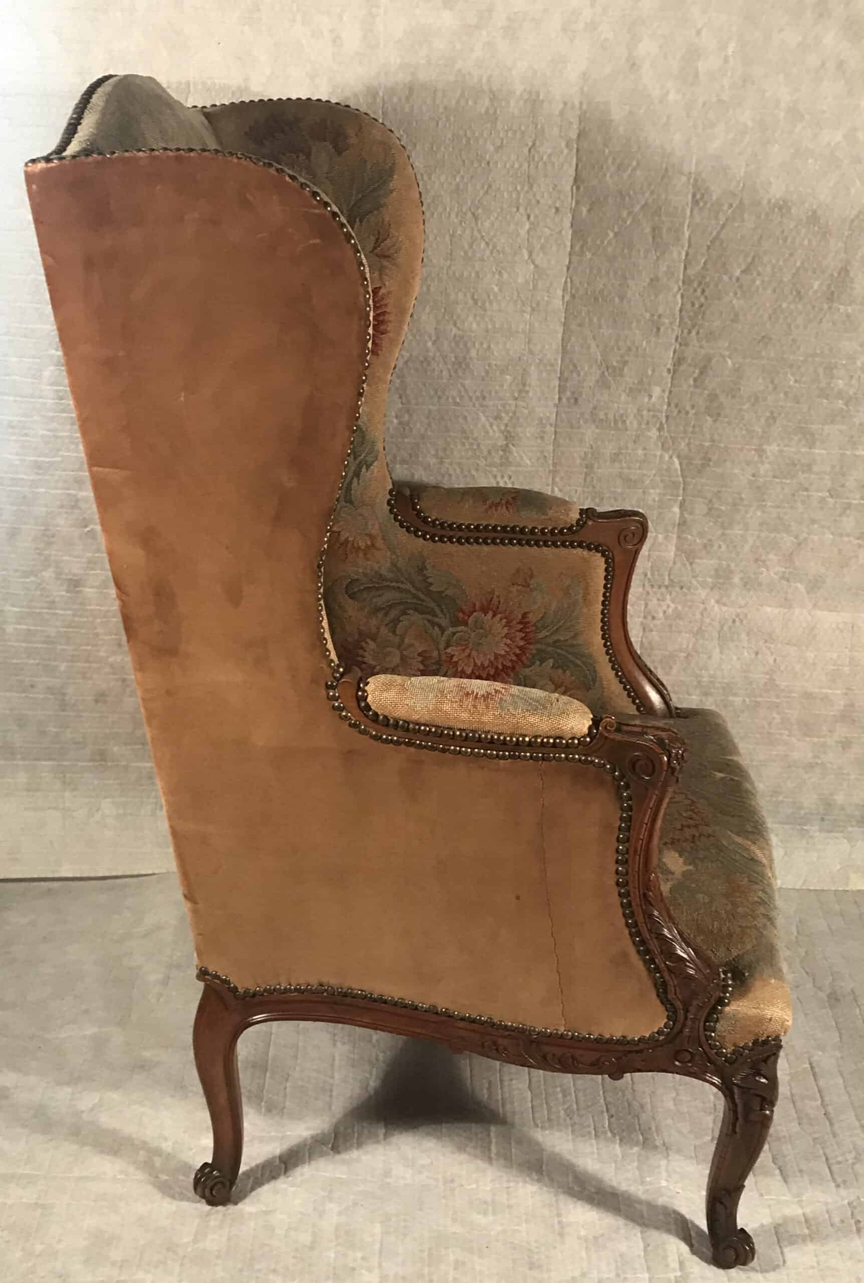 Baroque Wingback Armchair, Germany 1750-60 - Image 5