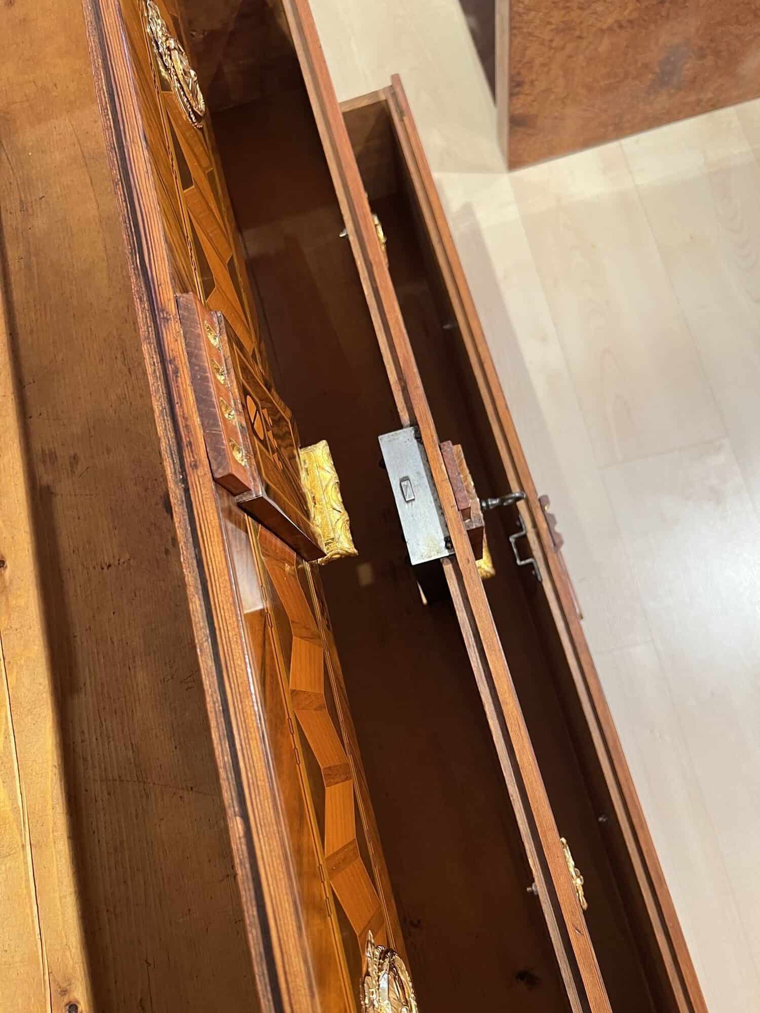 Louis XVI Walnut Commode, Inlays, Gold-Plate, Austria/Vienna circa 1790 - Image 17