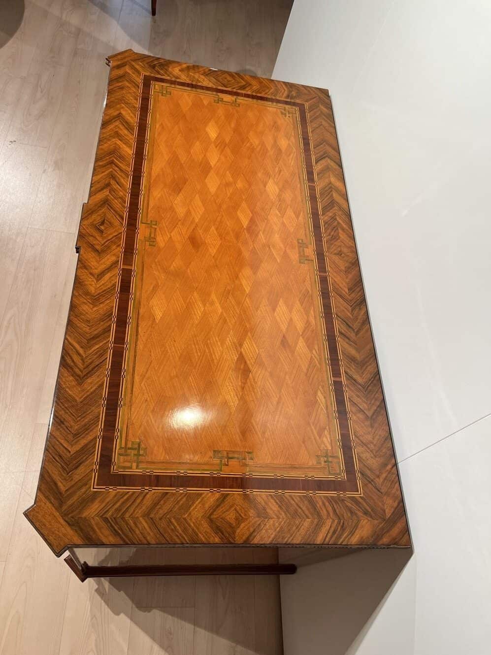 Louis XVI Walnut Commode, Inlays, Gold-Plate, Austria/Vienna circa 1790 - Image 6