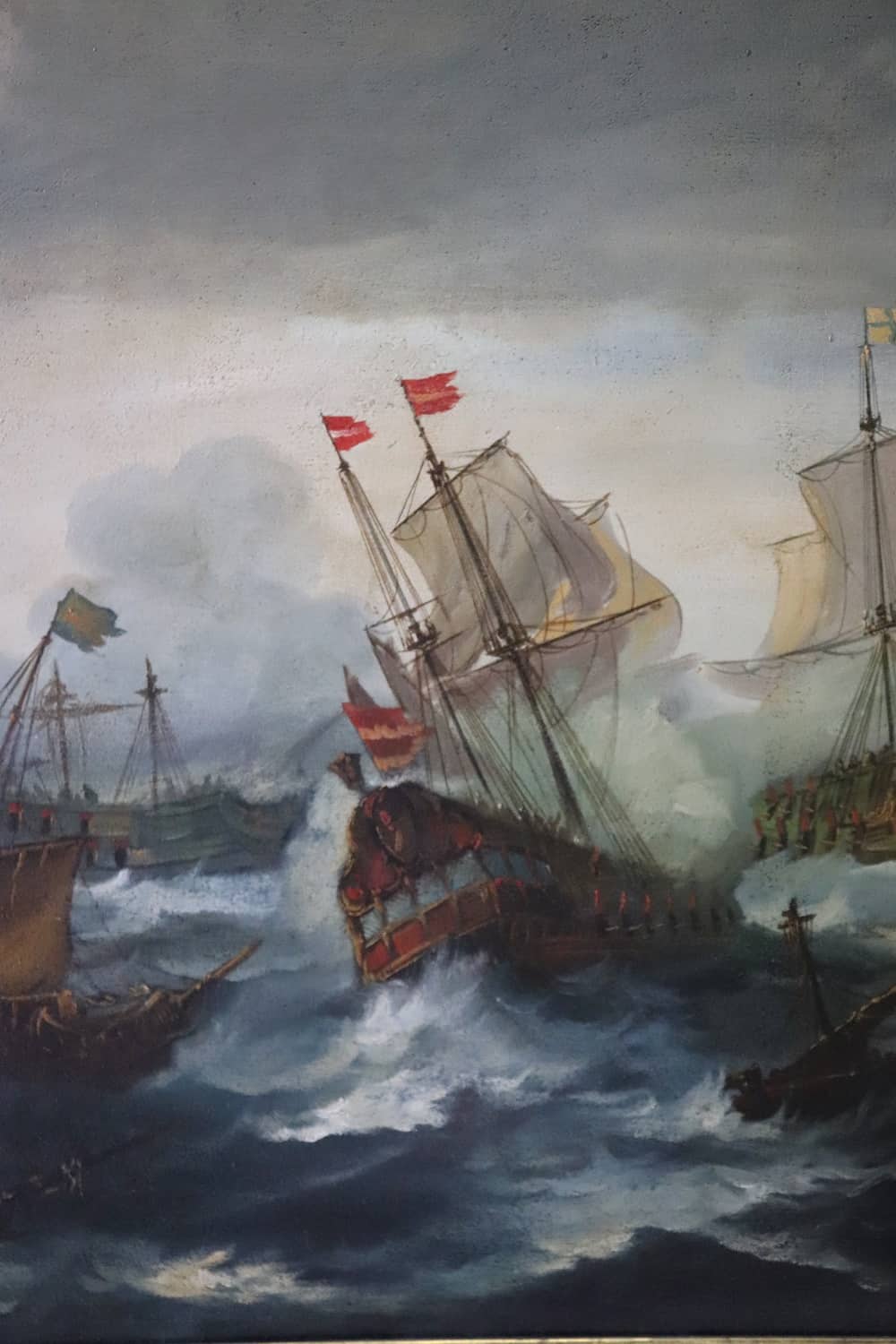 Oil Painting of Galleons - Galleon Detail - Styylish