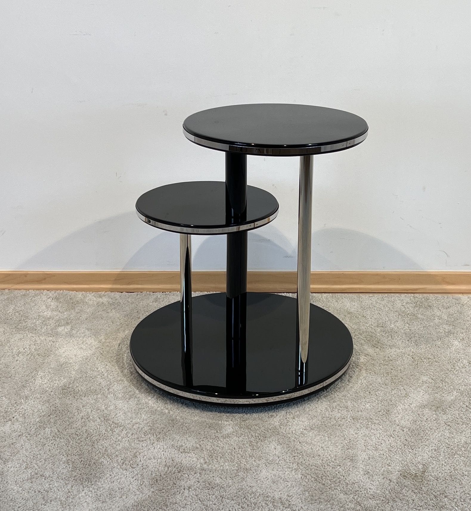 Art Deco Round Side Table - Full View - Styylish
