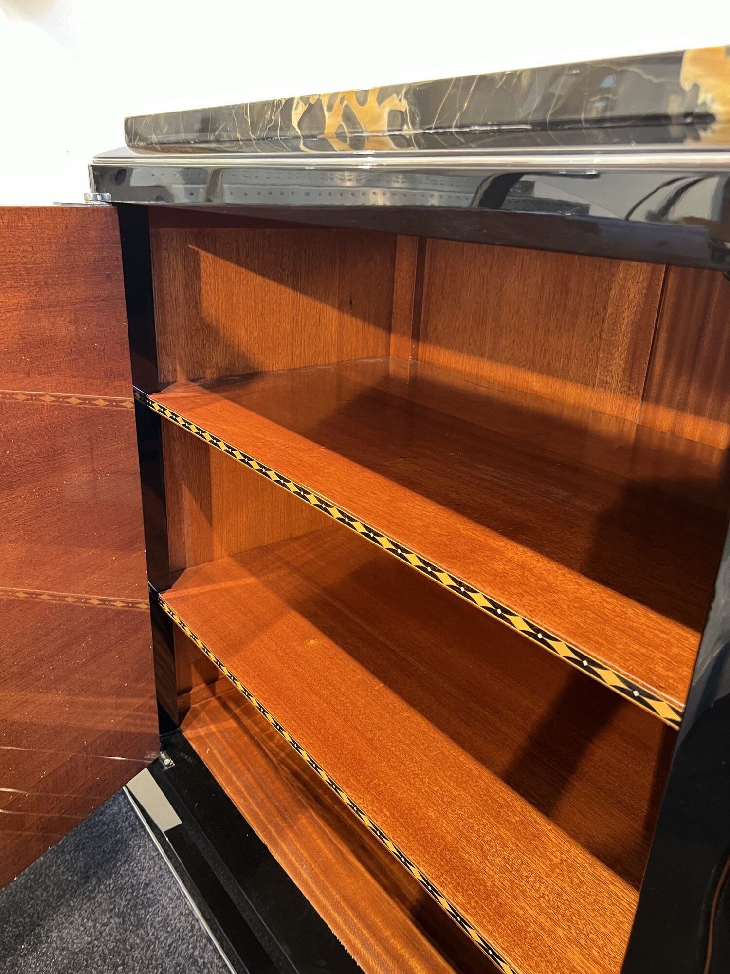 Large Modernist Art Deco Sideboard - Interior with Inlay - Styylish