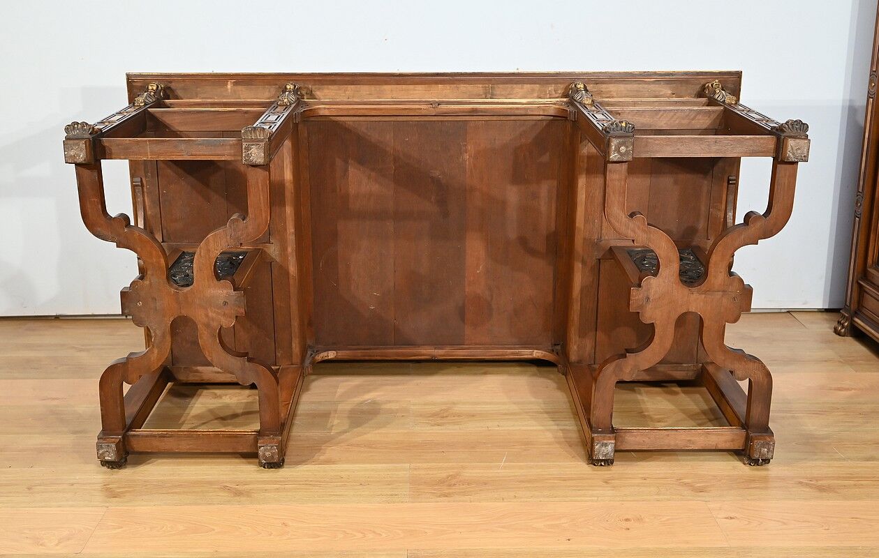 Italian Renaissance Study and Desk - Underneath Desk - Styylish