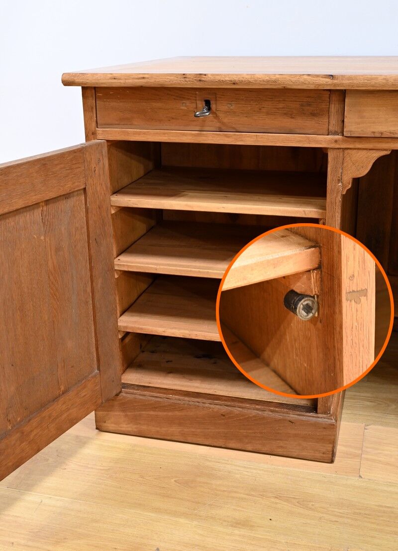 All-Sided Oak Commercial Desk – 1900 - Image 25