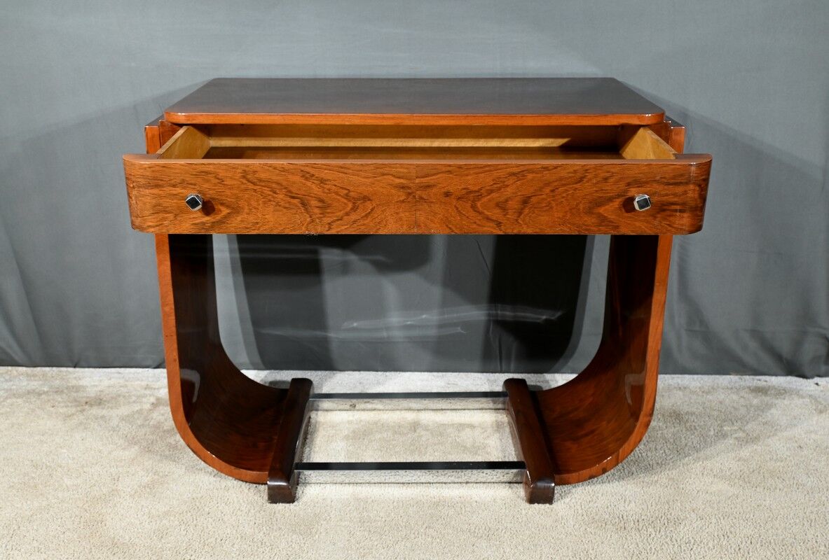 Art Deco Console Desk - Drawer Open - Styylish